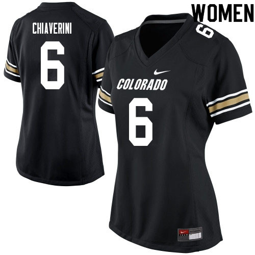 Women #6 Curtis Chiaverini Colorado Buffaloes College Football Jerseys Sale-Black - Click Image to Close